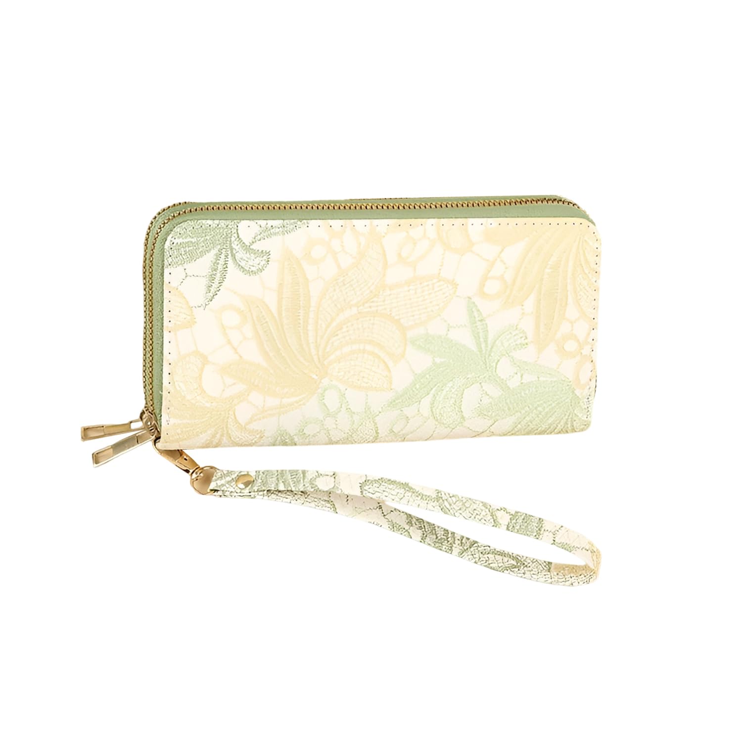 SYGA Women's  Zip-Around  Wallet with Flower Pattern, Card and Coin Holder