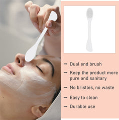 SYGA Face Cleasing Brush Silicone Face Scrubber Exfoliating Wash Brush Dual Face With Flexible Spatula Nose Cleaning Cream Applicator Mask Collector Great for Face Clean Care and Make Up- Green, 2pcs