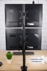 Jin Office Dual Monitor Stand Vertical for Dual Monitors Upto 32 inches | Adjustable Dual Monitor Arm Vertical | 3 Years Warranty