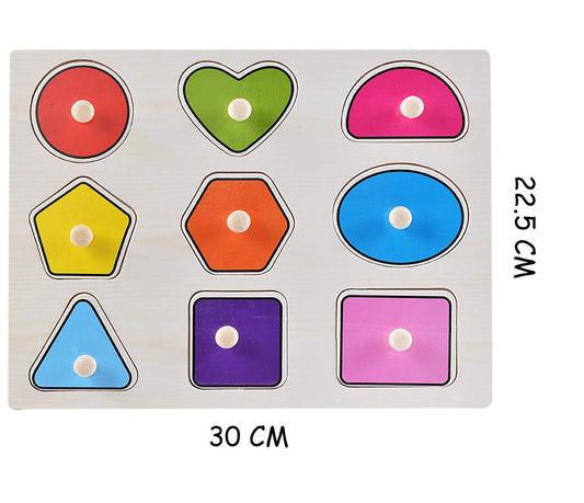 SYGA Educational Wooden Shape Block Puzzle Shape Learning Toy