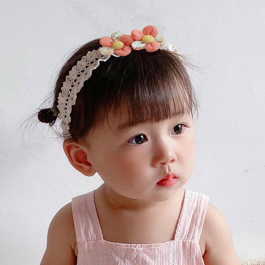 SYGA 3 Pcs Baby Girl Headband Soft Flower Bow Strechable Hairband Suitable For Newborns, Infants, Toddlers and Kids 0-3 Years(Color - 1019)