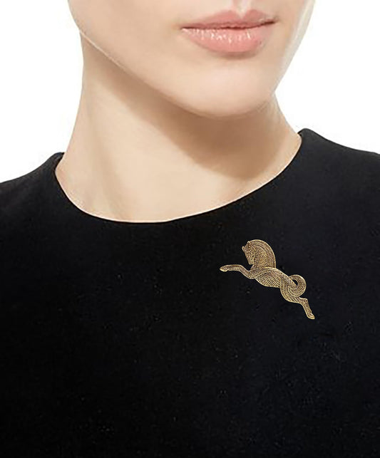 SYGA Brooch Pin Fashion Electroplated Alloy Jewellery Pin Vintage Clothing Accessories Decoration Horse Style Brooches For Men's & Women- S240