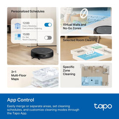 TP-Link Tapo RV20 Max Plus|5300Pa Suction Robot Vacuum Cleaner & Mop|Smart Auto-Empty Dock|3L Dust Bag|MagSlim LiDAR & Gyroscope Navigation|Multi-Floor Mapping | Alexa & Google Assistant Compatible