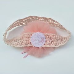 SYGA Baby Headbands Soft Flower Crown Bow Strechable Hairbands Newborn Infant Toddlers Kids 0-3 Years (Crown Yarn Flower)