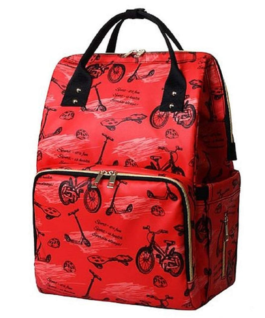 SYGA Multipurpose Large Capacity Mom's Backpack Diaper Bag(Red)