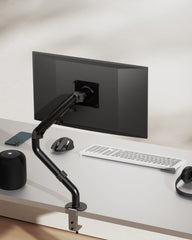 SYGA Monitor Arm for Screens up to 32 Inches, Black, Height Adjustable Stand Fits Most Flat Panel Displays