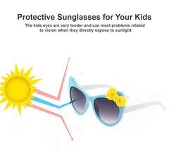 SYGA Kids Goggles, Modern Stylish Eyewears for Boy's and Girls, BowTie Style, Suitable for Age 3 to 8 Years - Beige