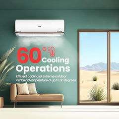 Haier 1.5 Ton 4 Star AI Climate Control Smart Split AC (5250 Watts, Copper, Wi-Fi, 4-Way Swing, Triple Inverter, 7 in 1, Frost Self Clean, HD Filter, Cools at 60Â°C - HSU18K-PYAIR4BN-INV, White)