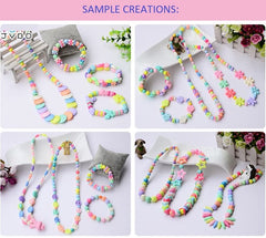 SYGA Beads for Kids Crafts Children's Jewelry Making Kit DIY Bracelets Necklace Hairband and Rings Craft Kits Birthday for 4, 5, 6, 7-Year-Old Little Girls-Multicolor (Design-1)