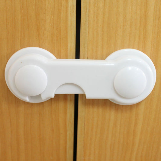 SYGA Baby Safety Locks Uses Dual Adhesive Tape Child Proof Cabinets Drawers Appliances Toilet Seat Fridge (White 20 Pcs)