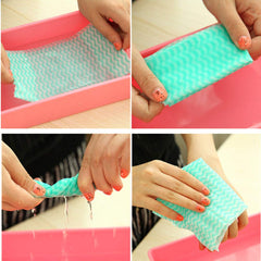Syga Mutipurpose Non Wooven Fabric Disposable Handy Wipe Cleaning Cloth Roll (Random Colours, Standard Size)