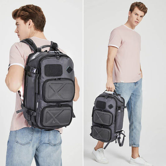 SYGA outdoor Rucksack backpack Unisex multi-functional short-distance travel bag large-capacity waterproof Unisex backpack 35L capacity (Black)