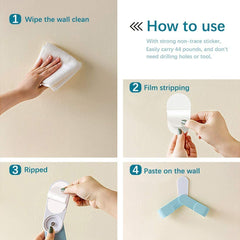 MOMISY Plastic Self Adhesive Pot Lid Holder No-Punch Wall-Mounted Rotatable Rack Pan Cover Organizer Storage Kitchen Household Set Tools (White Hook)