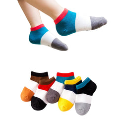 MOMISY 5 Pairs Baby Girl Boys Tube Socks Toddlers Infant Solid Color Boat Spring and Autumn Socks Stretch Baby Socks (4Color, 1 Year to 3 Year)