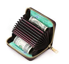 SYGA New Chex Design Card Bag Fashion Multi-Card Business Card Bag Zipper Coin Purse Card Holder Supports(Star-Grey-Style-2)