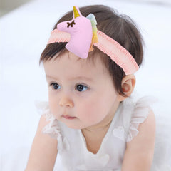 SYGA 3 Pcs Children Girl Baby Elastic Hairband Princess Wind Bow Flower Headband Suit Baby Headdress Photo Hair Accessories for 0-3 Years (Color - A) - Multicolor