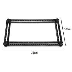 SYGA Creative Multi-Angle Foldable Measuring Ruler, General Analyzer Template Tool Ruler for Handymen, Builders, Craftsmen,Technician(Black)