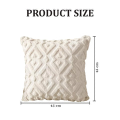 MOMISY Corduroy Cushion Throw Pillow Covers, Diamond, 45 x 45 cm, 18 x 18 inch (5, Beige5)