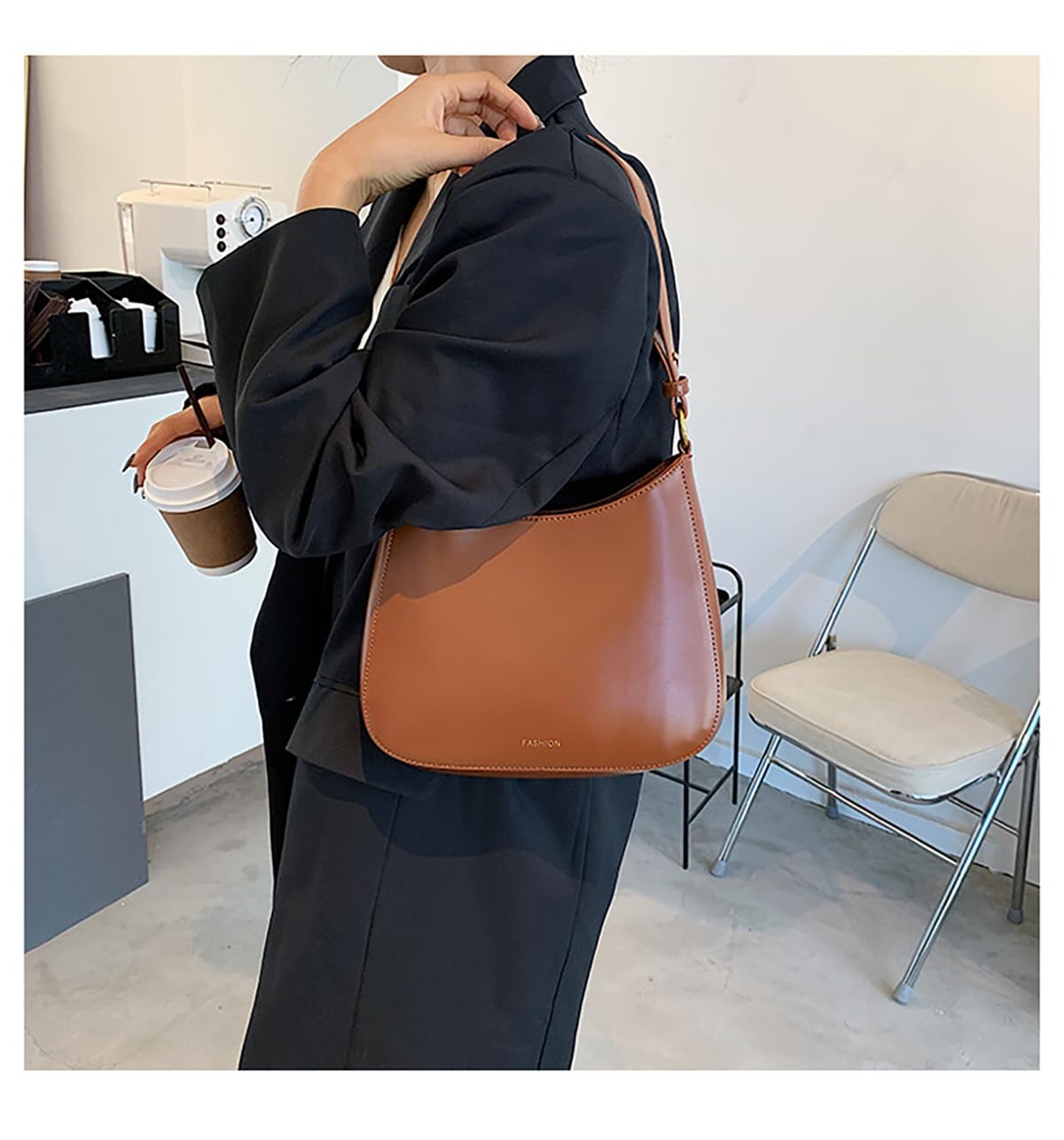 SYGA Women Fashion Western Decent Style Purse Shoulder bag for women,Girls(LightBrown)