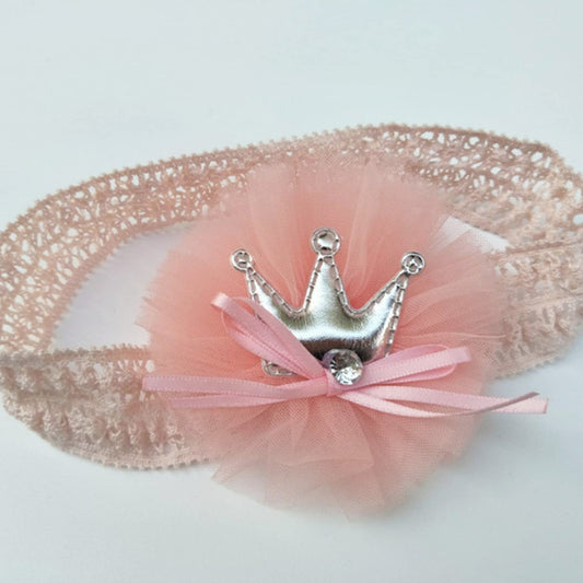 SYGA Baby Headbands Soft Flower Crown Bow Strechable Hairbands Newborn Infant Toddlers Kids 0-3 Years (Crown Yarn Flower)