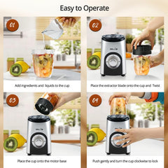 iBELL Juicer Mixer Grinder For Home, Smoothie Maker, 600W,2 Blades, 3 Modes, 5 Jars + Chopper, 100% Copper Motor, 24,000 RPM, Nutri Blender With Stainless Steel Blades (Silver)