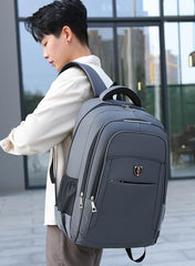SYGA Backpack Men's Large Capacity Business Computer Backpack Outdoor Travel Student School bag(Black)