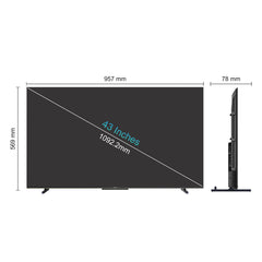 Philips 109 cm (43 inches) 8100 Series 4K Ultra HD Smart QLED Google TV 43PQT8100/94