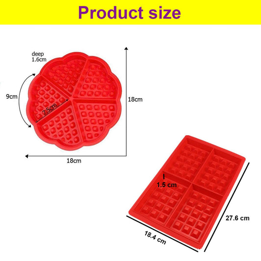 SYGA Silicone Baking Round & Square Waffles Mould Muffin Pans Baking Moulds