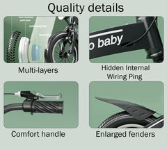 SYGA Children's Bicycle for 3-6 Year Kid's Light Bicycle Magnesium Alloy (14 INCH, Black)