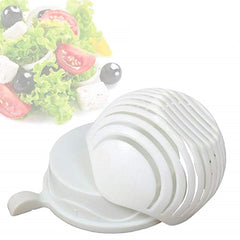 SYGA Plastic Fast Cutting of Vegetables, Fruits, Salad Chopper & Salad Cutter Bowl(White)