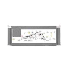 Syga 1.8 Meter Animal Print Baby Safety Bed Rail_Grey