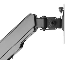 Gas Spring Monitor Arm & Keyboard Tray – Fits 17-32'' Screens – Height Adjustable Sit-Stand Workstation for Home & Office (Wall Mounted)