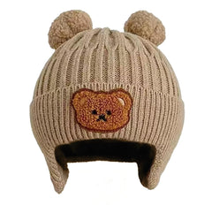 SYGA Winter Warm Ear Protection Knitted Cute Pompom Baby Hat (2-6Year)