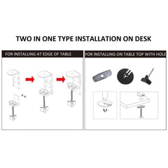 SYGA Double Monitor Stand Dual Arm Desk Mount for Screen Size 10" to 30" Fully Height Adjustable Bracket Ergonomic 180 Tilt, 360 Rotation & 360 Swivel Arm - VESA Dimensions: 75x75-100x100 - Dual