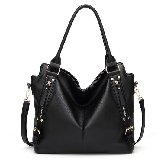 SYGA Women's Tote Bag, Large Capacity, Crossbody or Shoulder Style(Black)