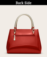 SYGA Women's Glossy Patent Leather Handbag Large Capacity Bag Suitable Gift for a festival,occasion,Birthday(RED)