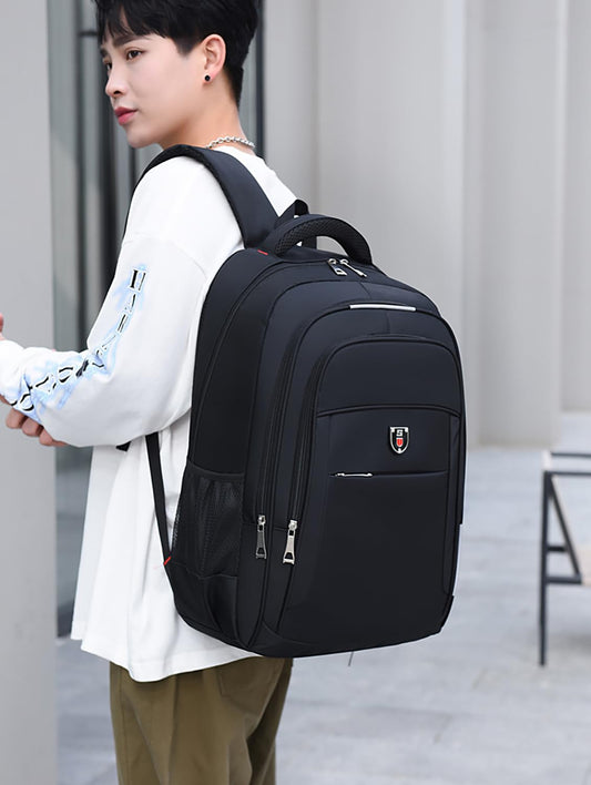 SYGA Backpack Men's Large Capacity Business Computer Backpack Outdoor Travel Student School bag(Black)