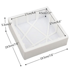 SYGA Silicon Geometric Twill Square Shape Mousse Cake Mold French Dessert Baking Cake Mould White