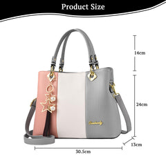 SYGA Handbags for Women with Multiple Internal Pockets in Pretty Color Combination, Women's Satchel Handbag(GREY)