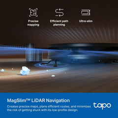 TP-Link Tapo RV20 Max Plus|5300Pa Suction Robot Vacuum Cleaner & Mop|Smart Auto-Empty Dock|3L Dust Bag|MagSlim LiDAR & Gyroscope Navigation|Multi-Floor Mapping | Alexa & Google Assistant Compatible
