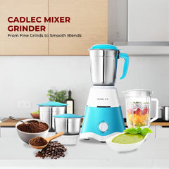 Cadlec Jarsphere 4 Jar 750 Watt Mixer Grinder | High-Power Juicer, Blender & Mixer | Durable ABS Body | Multi-Function for Juicing & Blending | 2-Year Warranty