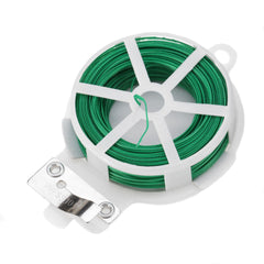 SYGA Portable 99Ft/30M Roll Wire Twist Ties Green Garden Cable & Gardening Climbers Slicer