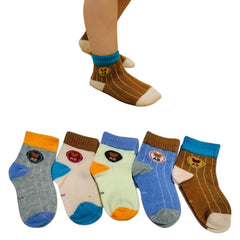 MOMISY Baby Tube Socks, 5 Pairs, Infant Crew Stretch Socks, 0-1 Year