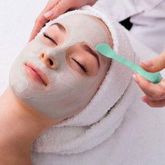 SYGA Face Cleasing Brush Silicone Face Scrubber Exfoliating Wash Brush Dual Face With Flexible Spatula Nose Cleaning Cream Applicator Mask Collector Great for Face Clean Care and Make Up- Green, 2pcs
