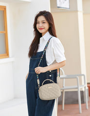 SYGA Ladies Bags Versatile Shoulder Bag Crossbody White Bag Girls Handbag Embroidered Bag