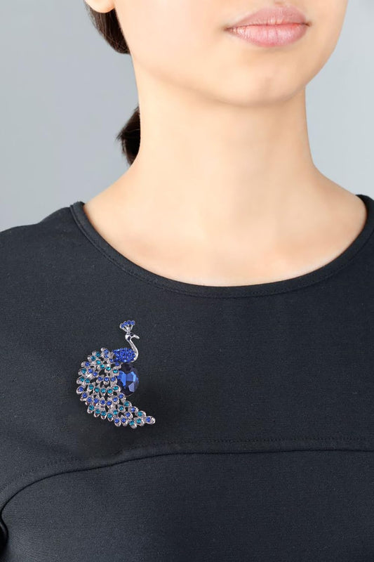 SYGA Brooch Pin Fashion Crystal Rhinestone Jewellery Pin Vintage Clothing Accessories Decoration Retro Crystal Peacock Brooches For Men's & Women- S236