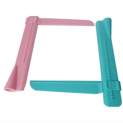 SYGA Pack of 2 Cake Scraper Smoother Cake Leveler Fondant Plastic Tool (Blue)