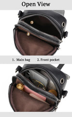SYGA Women's Small Square Bag Letter Versatile Shoulder Bag Western Style Crossbody Mini Mobile Phone Bag(Black)