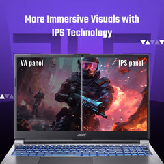 acer SmartChoice ALG, 13th Gen Intel Core i5-13420H, NVIDIA GeForce RTX 3050-6GB DDR6, 16GB RAM, 512GB SSD, FHD 15.6"/39.62 cm, 144Hz, Windows 11 Home, Steel Gray, 1.99 KG, AL15G-53,Gaming Laptop