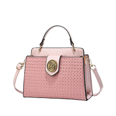 SYGA Women Elegant Contrast Color Handbag – Stylish Top-Handle Shoulder Bag for